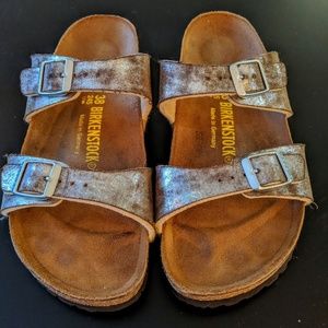 [Birkenstock] Sydney Silver Sandals 38 EUC